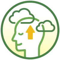 Helps to Banish Brain Fog Illustration of Helps to Banish Brain Fog