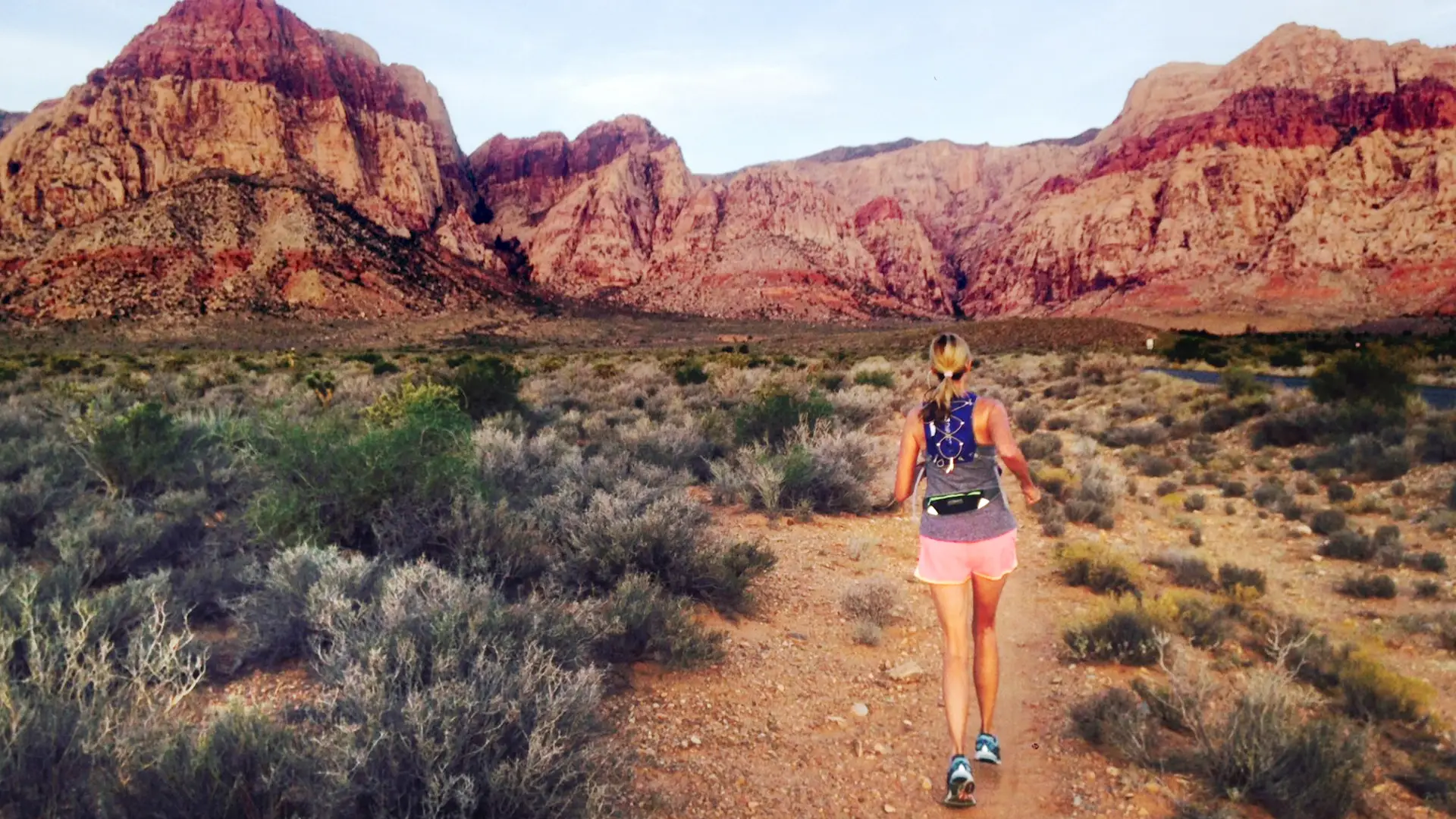 Molly Sheridan Running in Desert